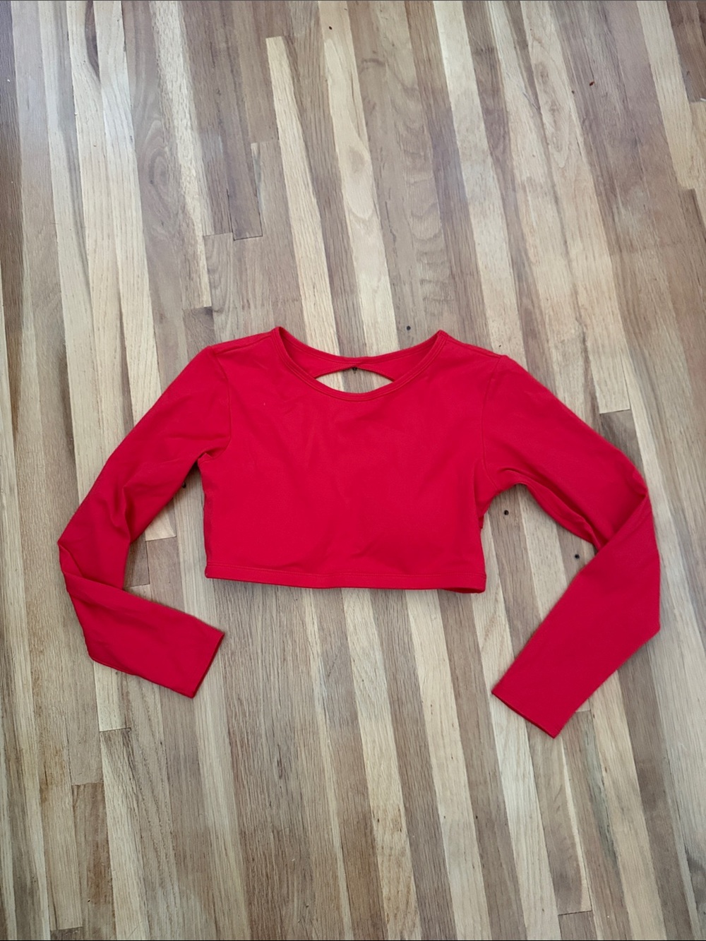 Balance Athletica Red Long-Sleeve Cropped Top